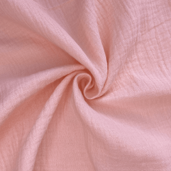 Ткань Муслин Жатый, цвет Нежно-Розовый (на отрез)  в Елеце