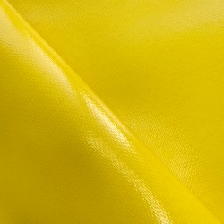Ткань ПВХ 600 гр/м2 плотная, Жёлтый (Ширина 150см), на отрез  в Елеце