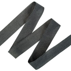 Окантовочная лента-бейка, цвет Чёрный 22мм (на отрез)  в Елеце